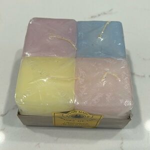 NEW Set of 4 square candles from Galilee, Israel | Handmadede from the Holyland